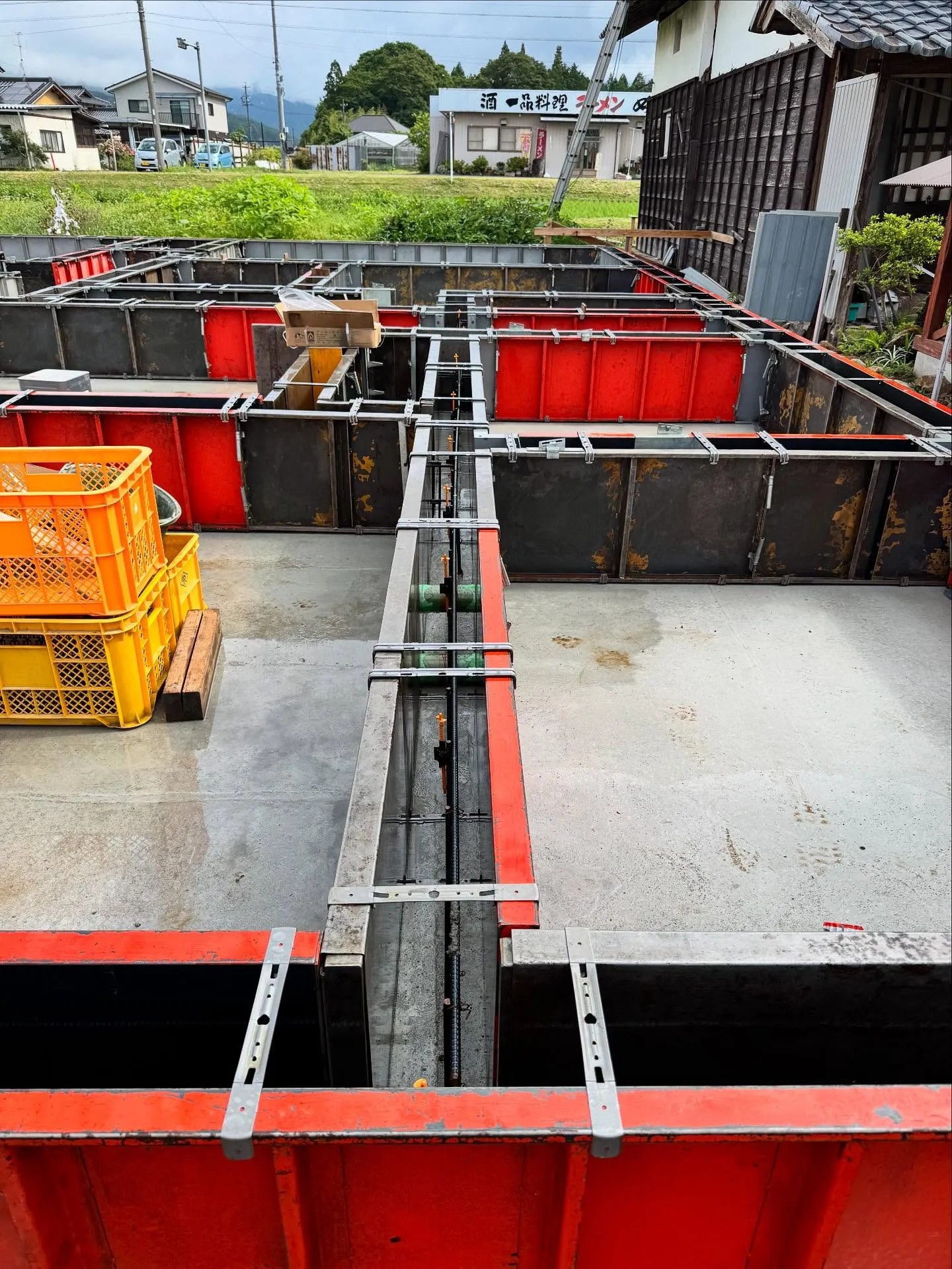 本日２回目の生コン打設です。